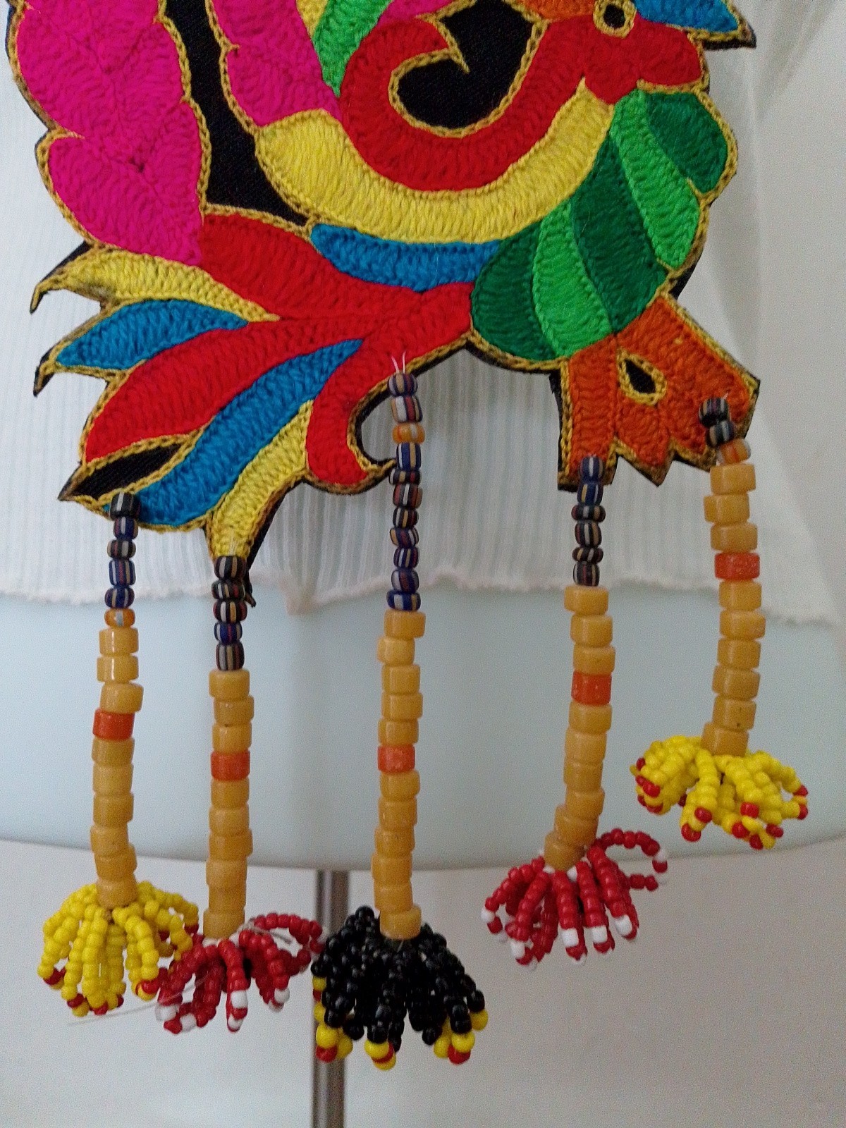Colorful Sulam Tumpa necklace ethnic accessory Embroidery Dayak East Kalimantan