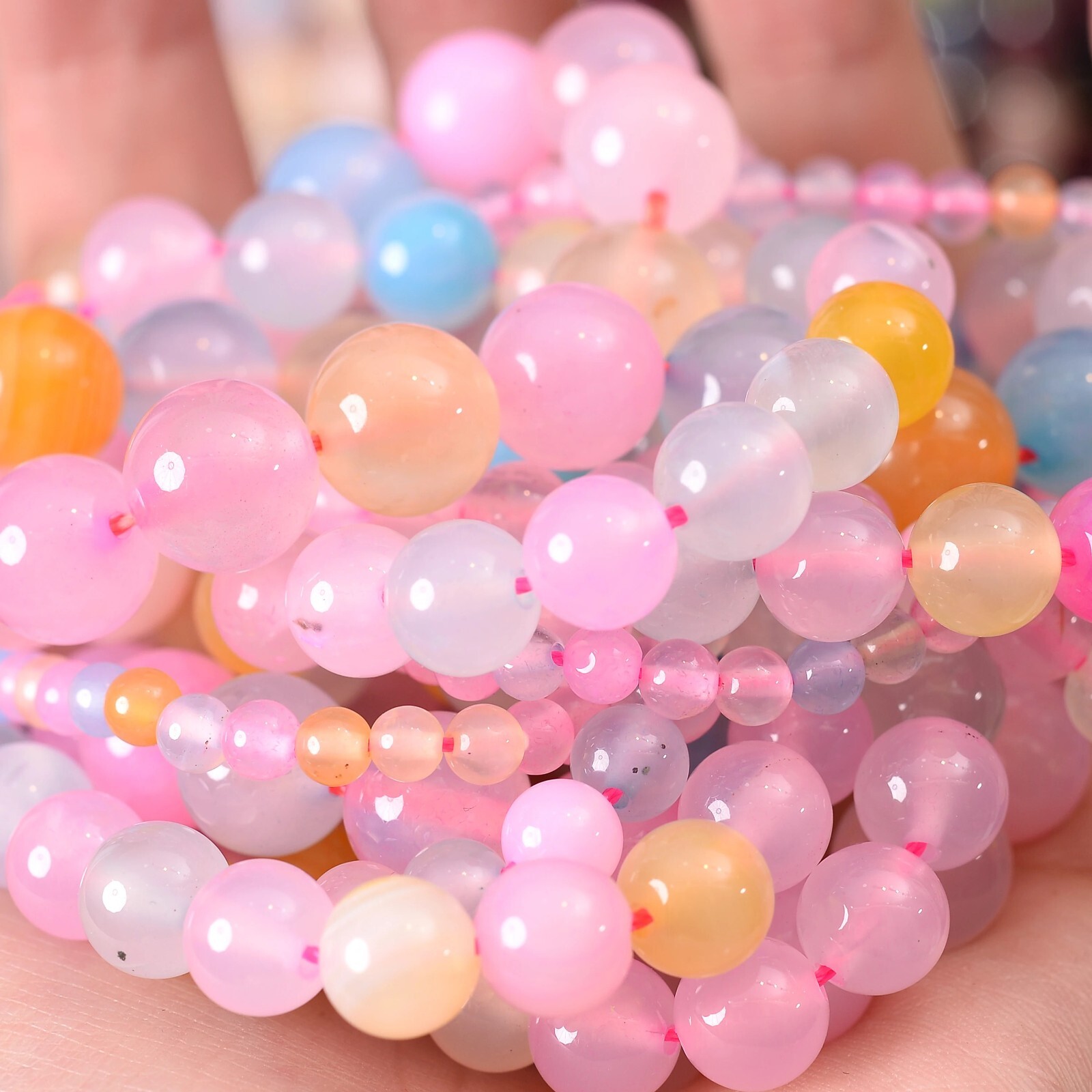 Wholesale Lot Natural Gemstone Round Spacer Loose Beads 4mm 6mm 8mm 10mm 12mm