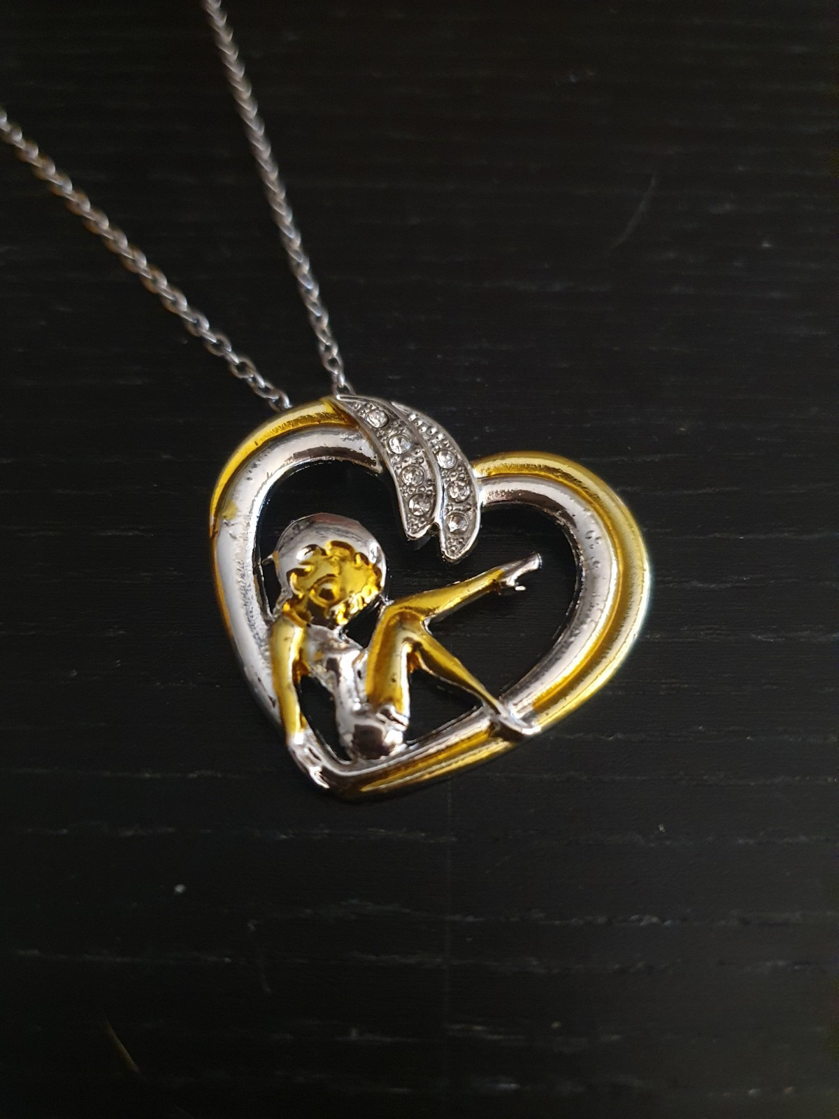 Betty Boop Silver Gold Necklace