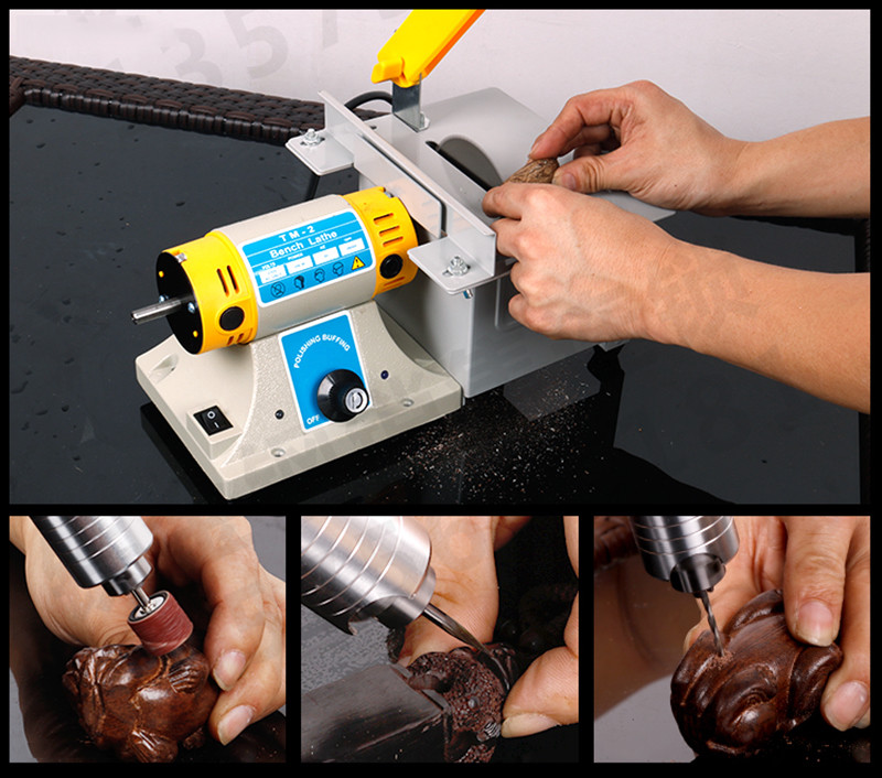 220V 750W Precision Bench Grinding Machine Gem Jewelry Rock Polishing Machine
