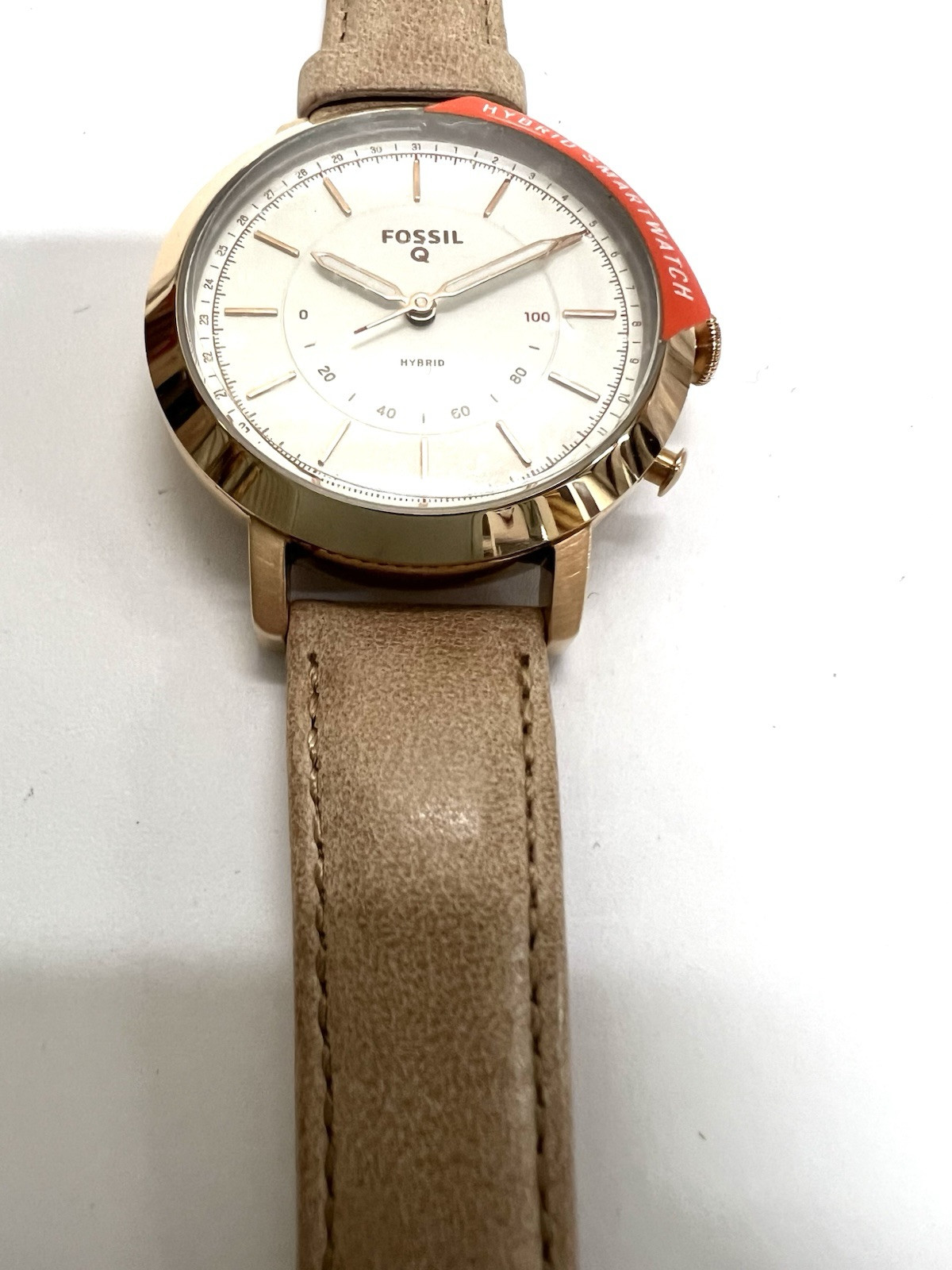 Ladies’ Fossil Q Neely Strap Hybrid Smart Watch with White Dial (Model: FTW5007)