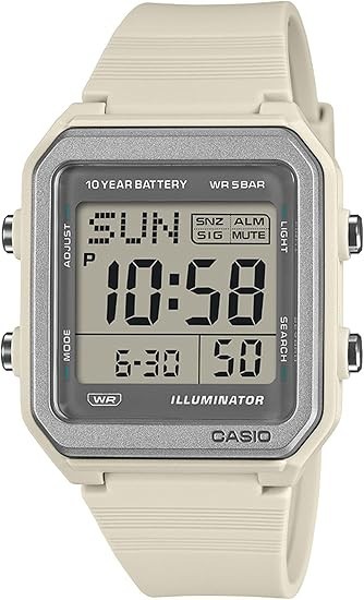 CASIO Collection STANDARD Men’s Ivory Wristwatch Stopwatch W-221H-8AJF JPN