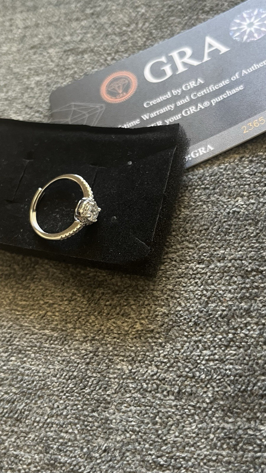 0.5-Carat Moissanite Engagement Ring, D Color, VVS1 Clarity, GRA Certified