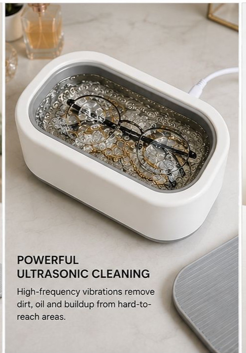 Ultrasonic Jewelry Cleaner Machine Portable Ring Glasses Watch Cleaning Device