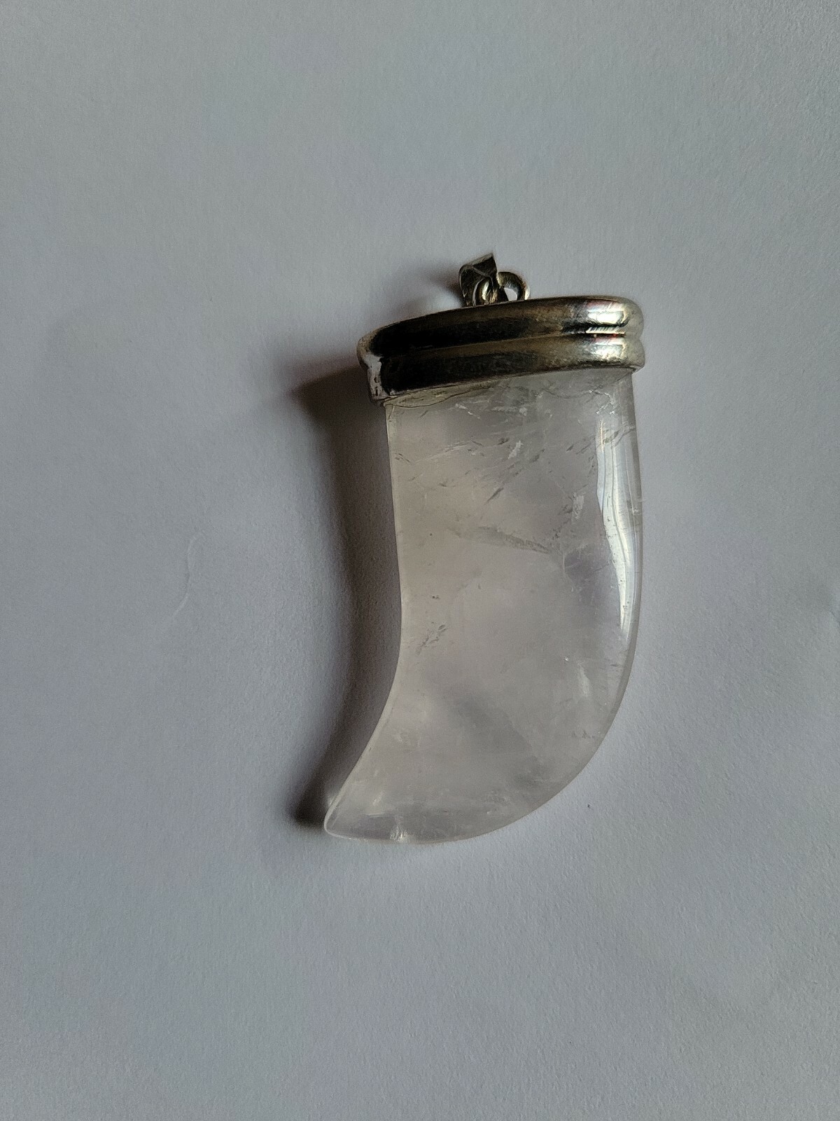 Natural Clear Crystal Quartz Healing Pendant