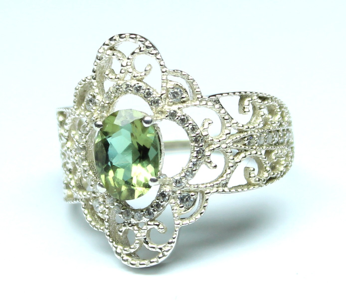 Genuinely Color Change Russian Zultanite 925 Silver Oval Ring, Alexandrite Ring
