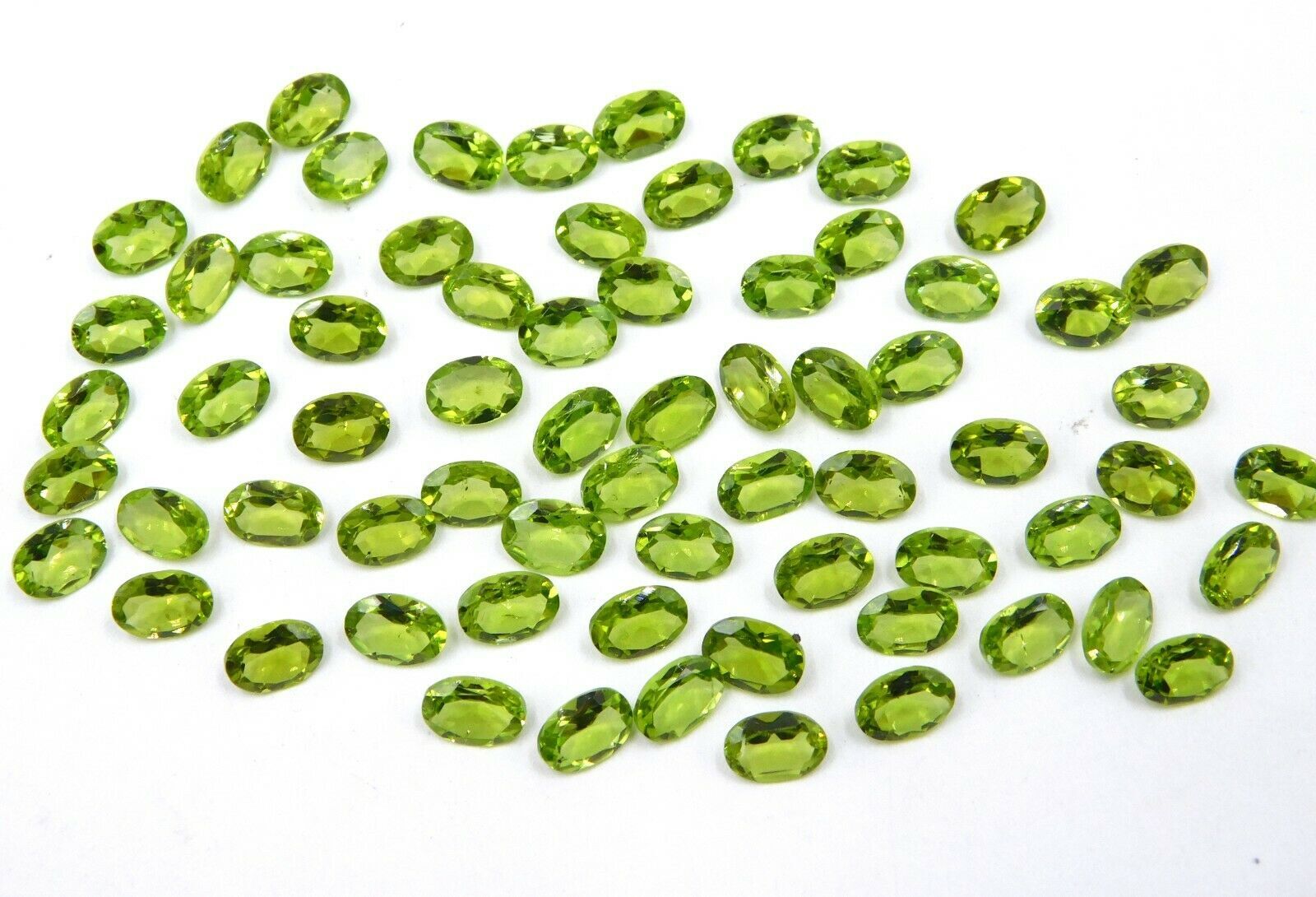 Natural Peridot Oval Cut Loose Gemstone 3×4 MM To 6×8 MM Wholesale Lot P-2371