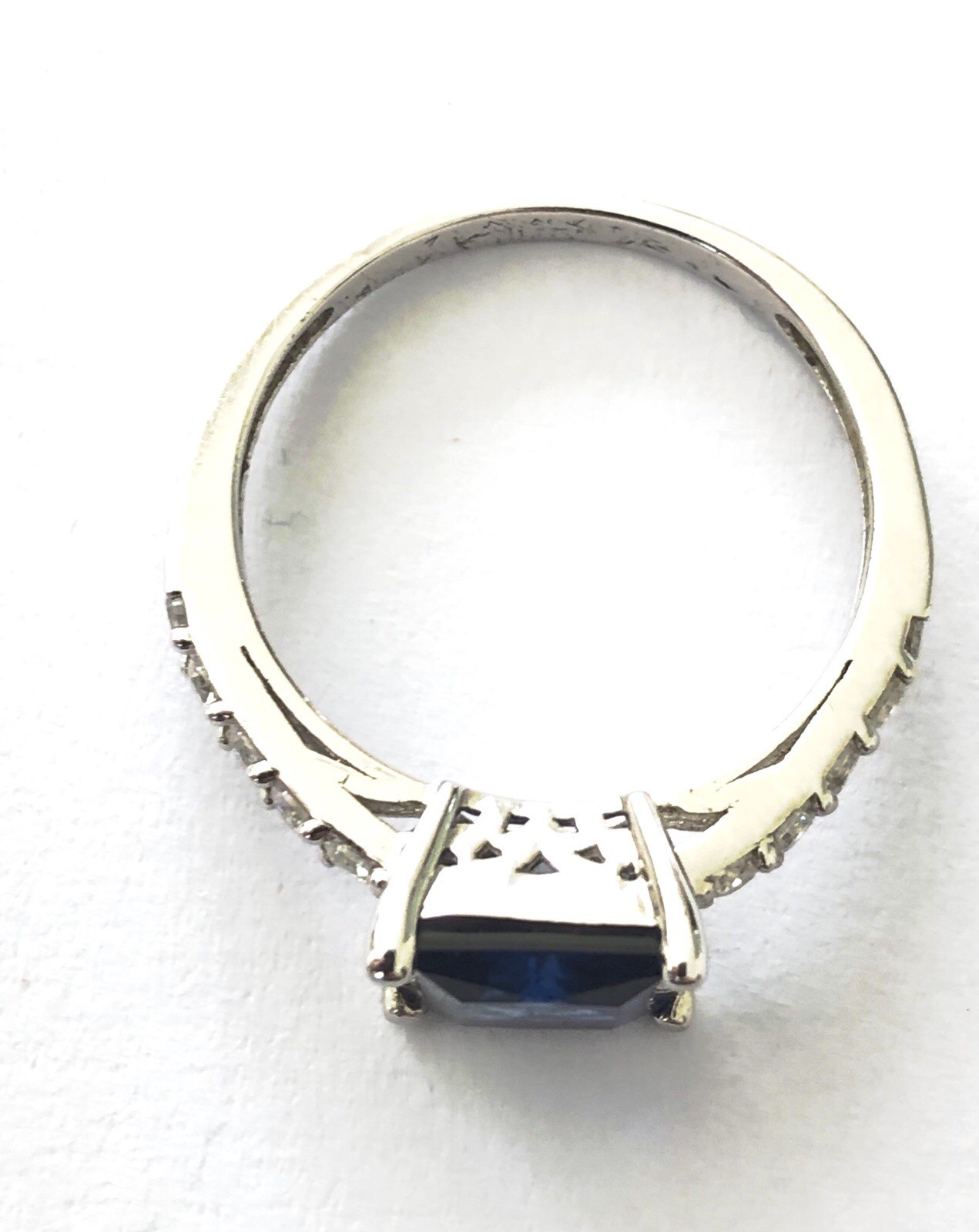 Sterling Silver Ring And Blue Stone Ring Size 8.25