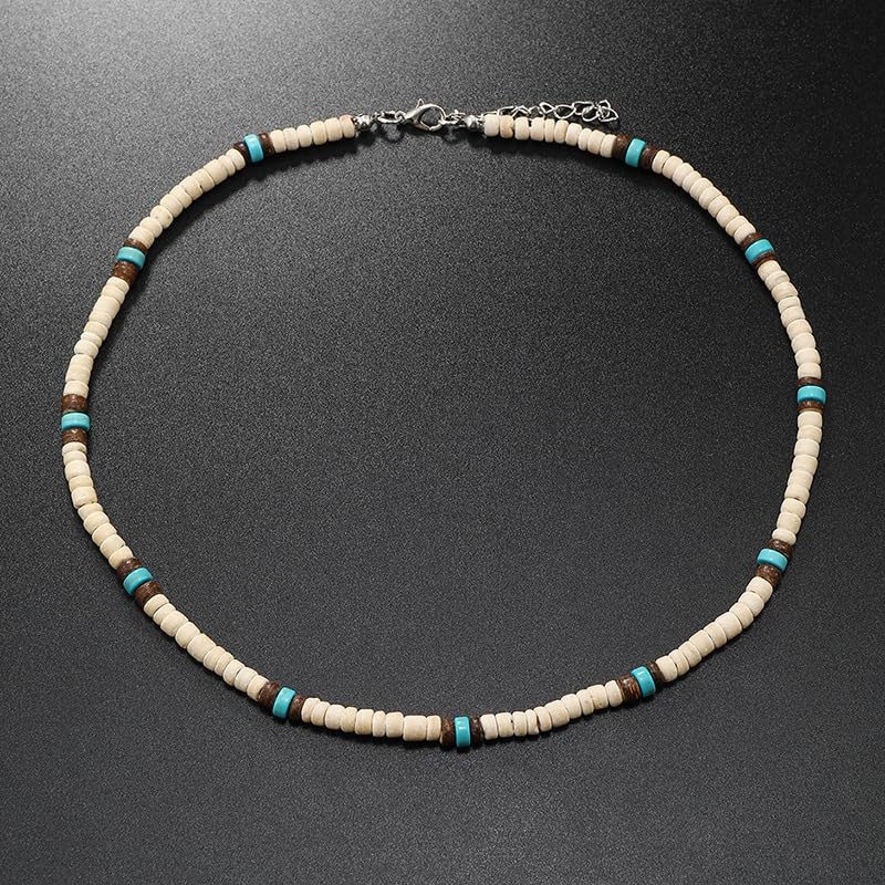 Puka Shell Necklace for Men Surfer Necklace Seashell Chokers Beach Necklace f…