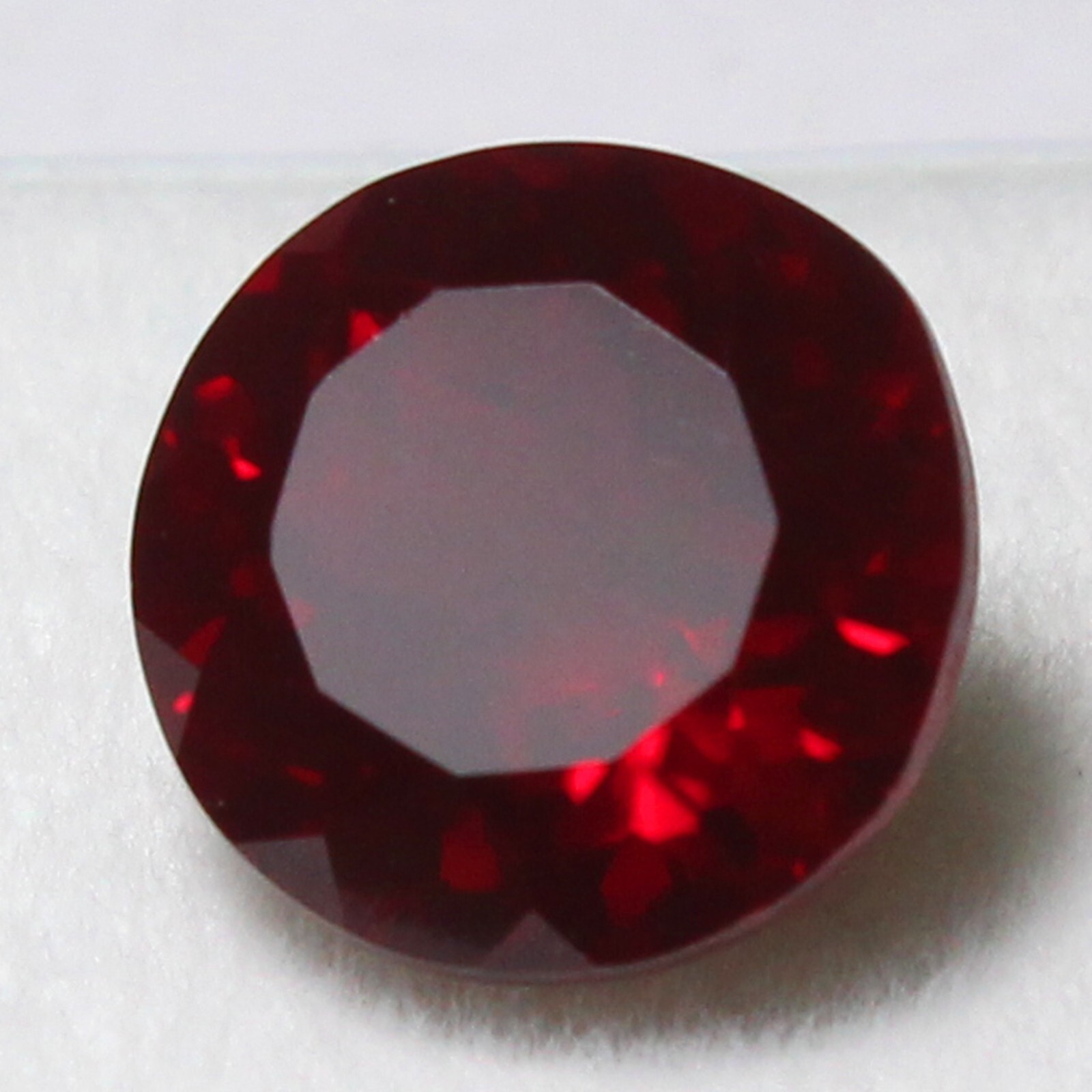 Natural Certified Mogok Deep Red Ruby 7×7 mm Round Cut Unheated Loose Gemstone