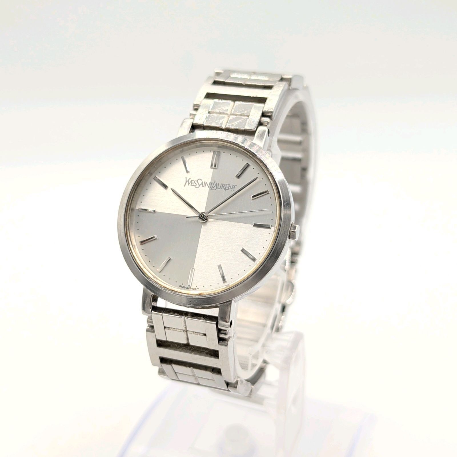 Yves Saint Laurent 9633-H25993 Ladies Quartz Watch Silver Round