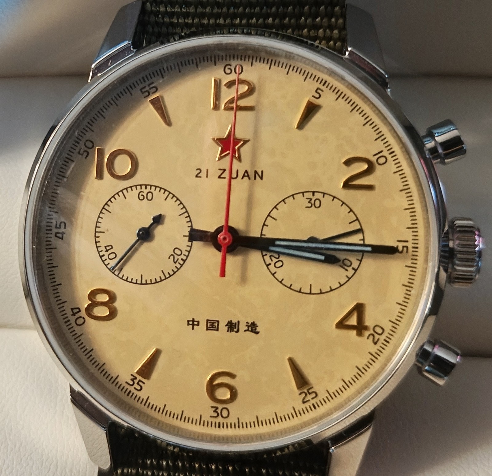Retro-Chronograph 1963 Seagull ST1901 Movement Acrylic Mirror Pilot Wristwatch