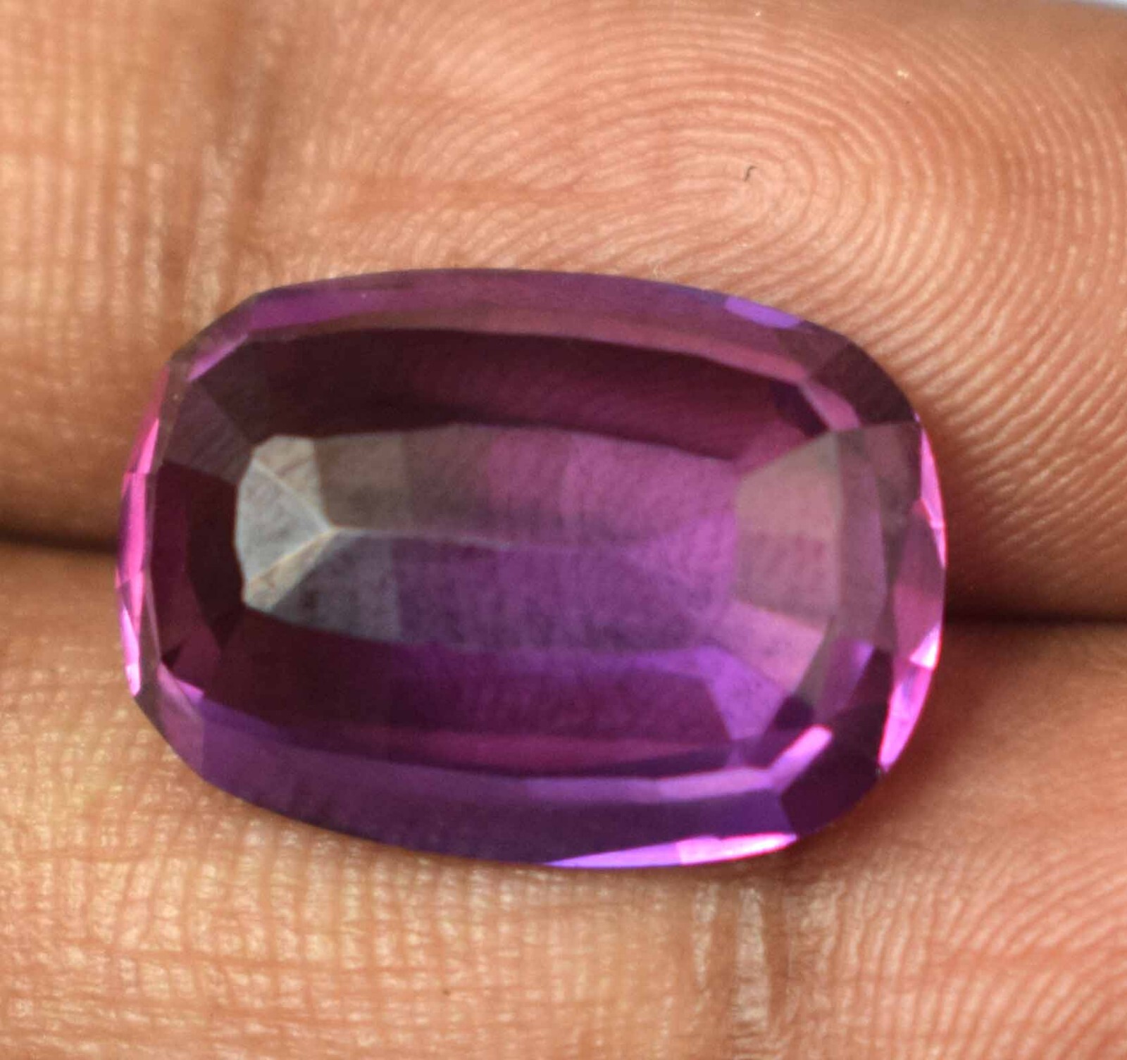 Purple Blue Boysenberry Sapphire 9.75 Ct Cushion Natural Gems Certified C5331