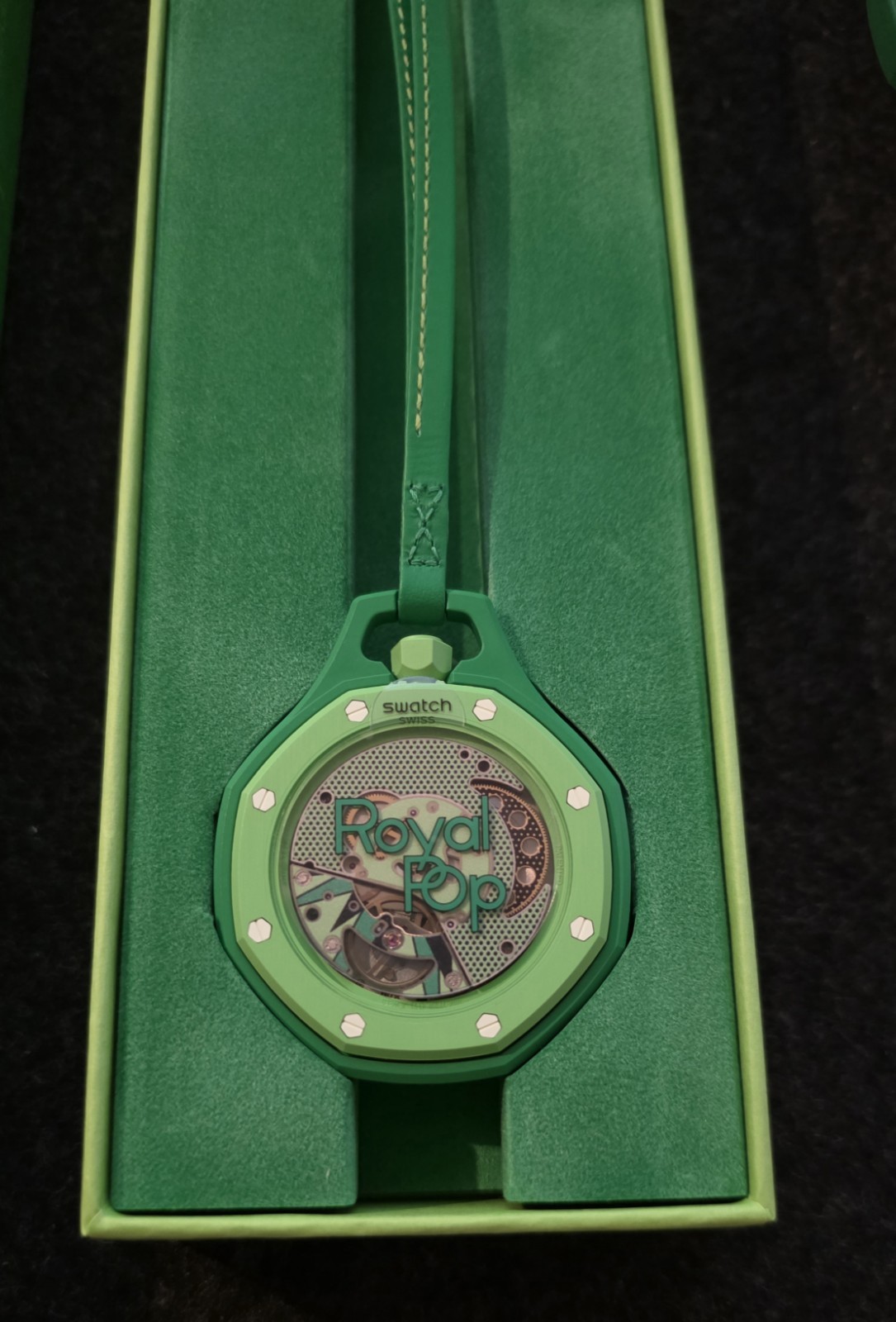 Brand New Swatch × AP Royal Pop “Green Eight” With Strap Band ✅️ 100% AUTHENTIC