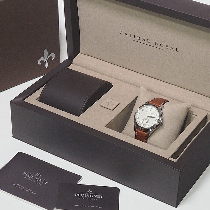 Pequignet Manufacture Rue Royal 1 Manual 9080413/1 Silver Dial 42mm 100M Men’s