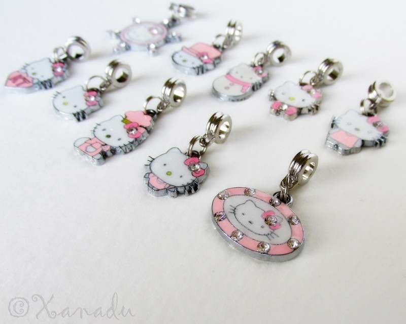 Pink Hello Kitty Chef European Charm Bead For Charm Bracelets And Necklaces