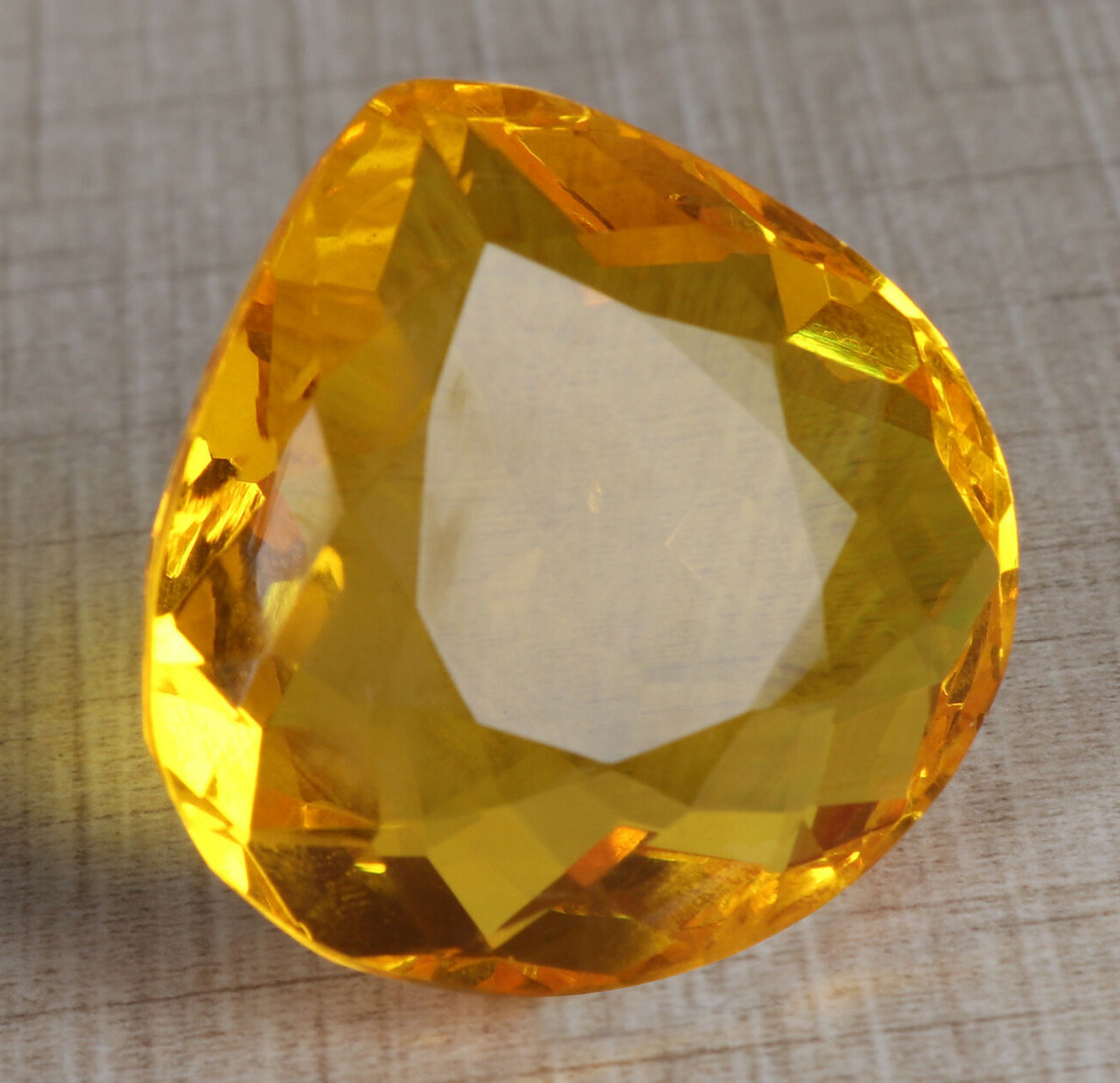 AAA+ Large Yellow Citrine 56.85 Ct. Pear Cut Loose Gemstone for Ring & Pendant