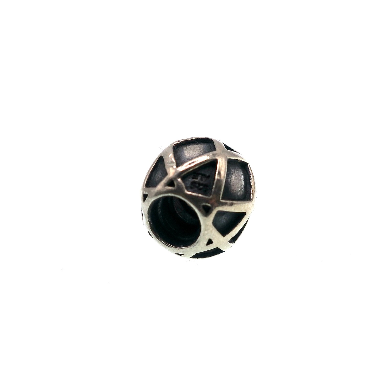PANDORA Sterling SIlver Retired Harlequin Charm Signed ALE 925 9.8mm by 10.6mm