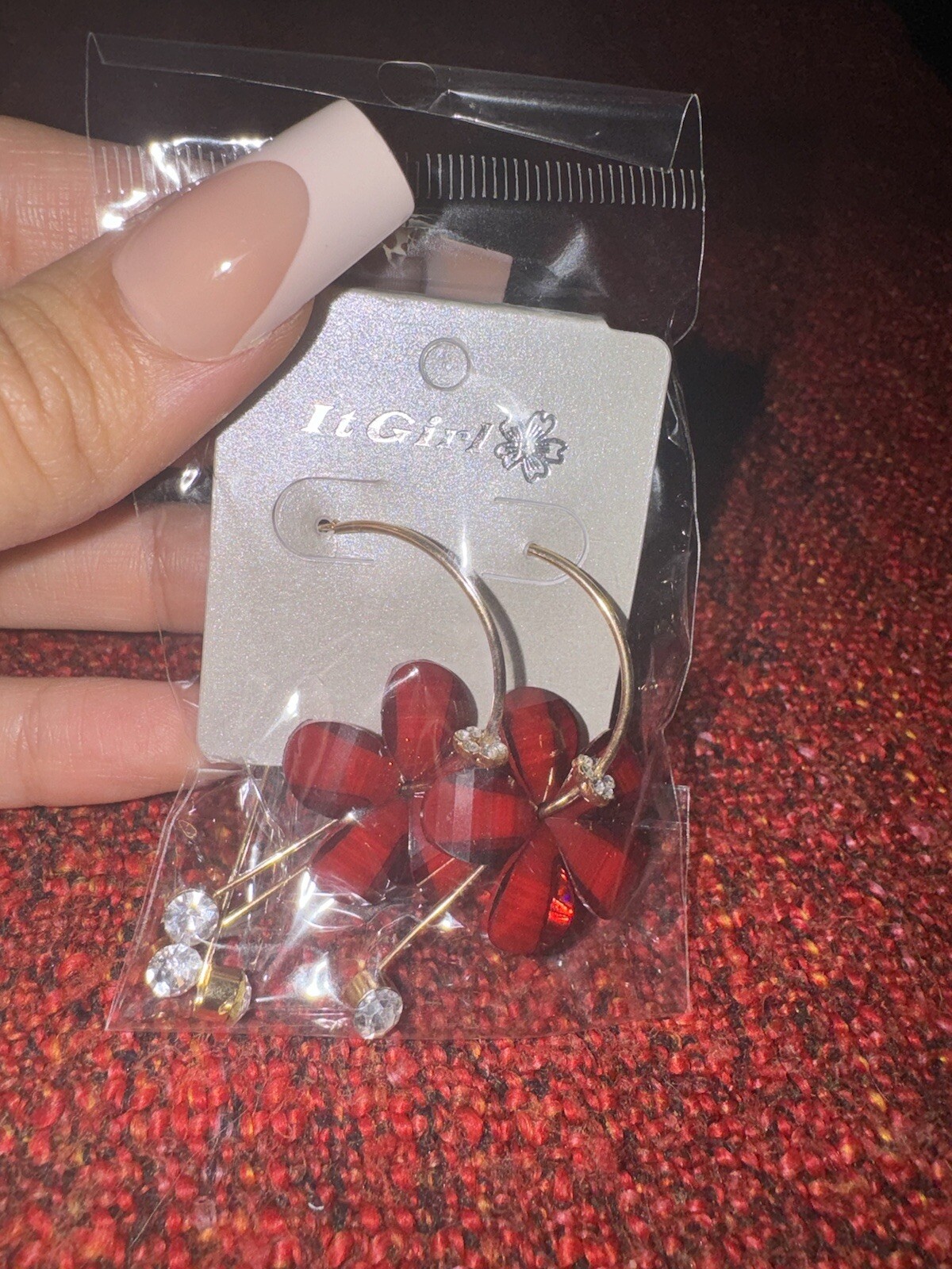 Floral earrings A Variety Of Colors Please Choose The Color Of Your Earrings