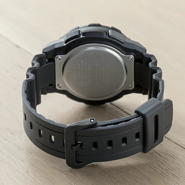 Casio AEQ100W-1B Men’s Quartz Analog-Digital Black Resin Band New from Japan