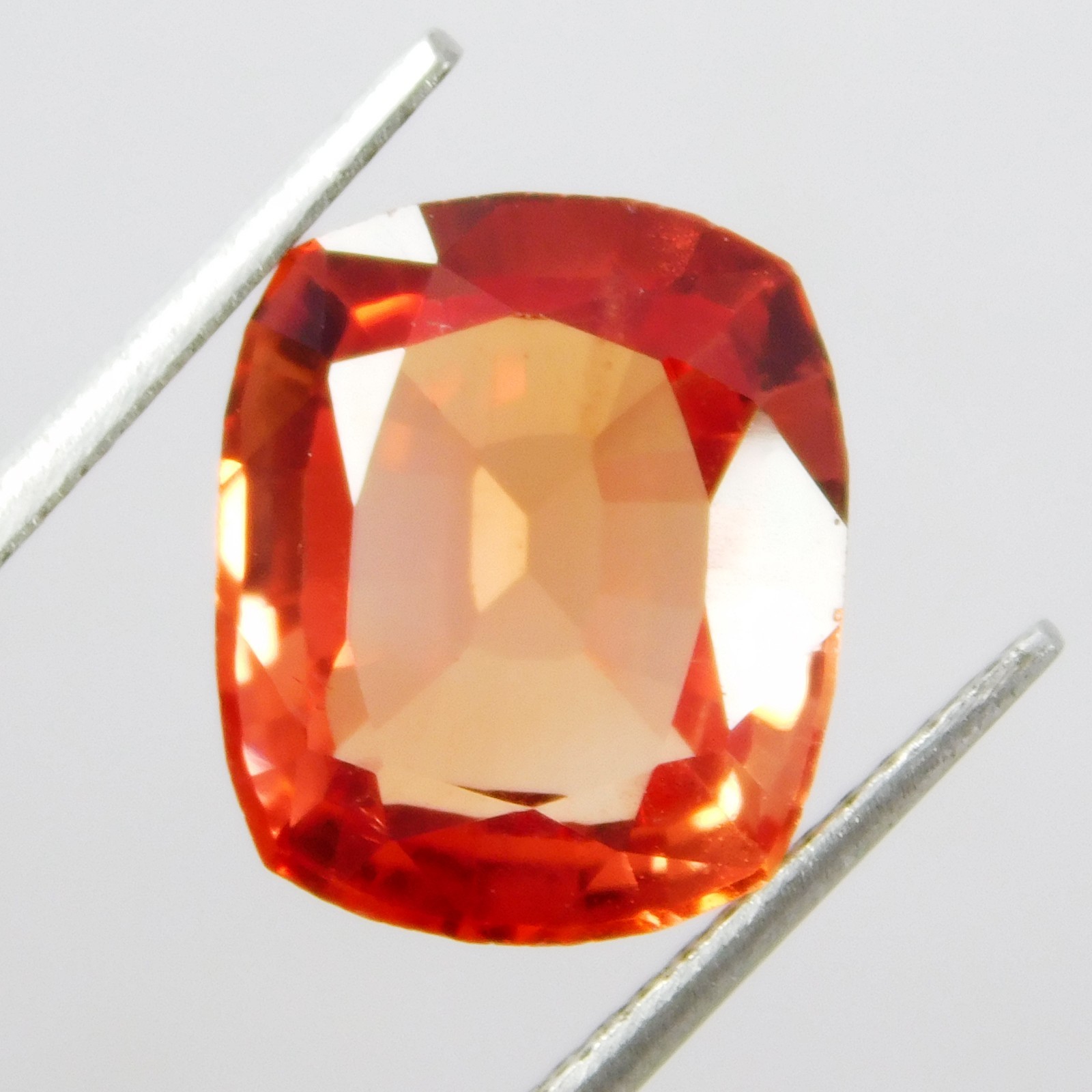 Certified 7.15 Ct Natural Orange Spessartine Garnet Cushion Cut Loose Gemstone