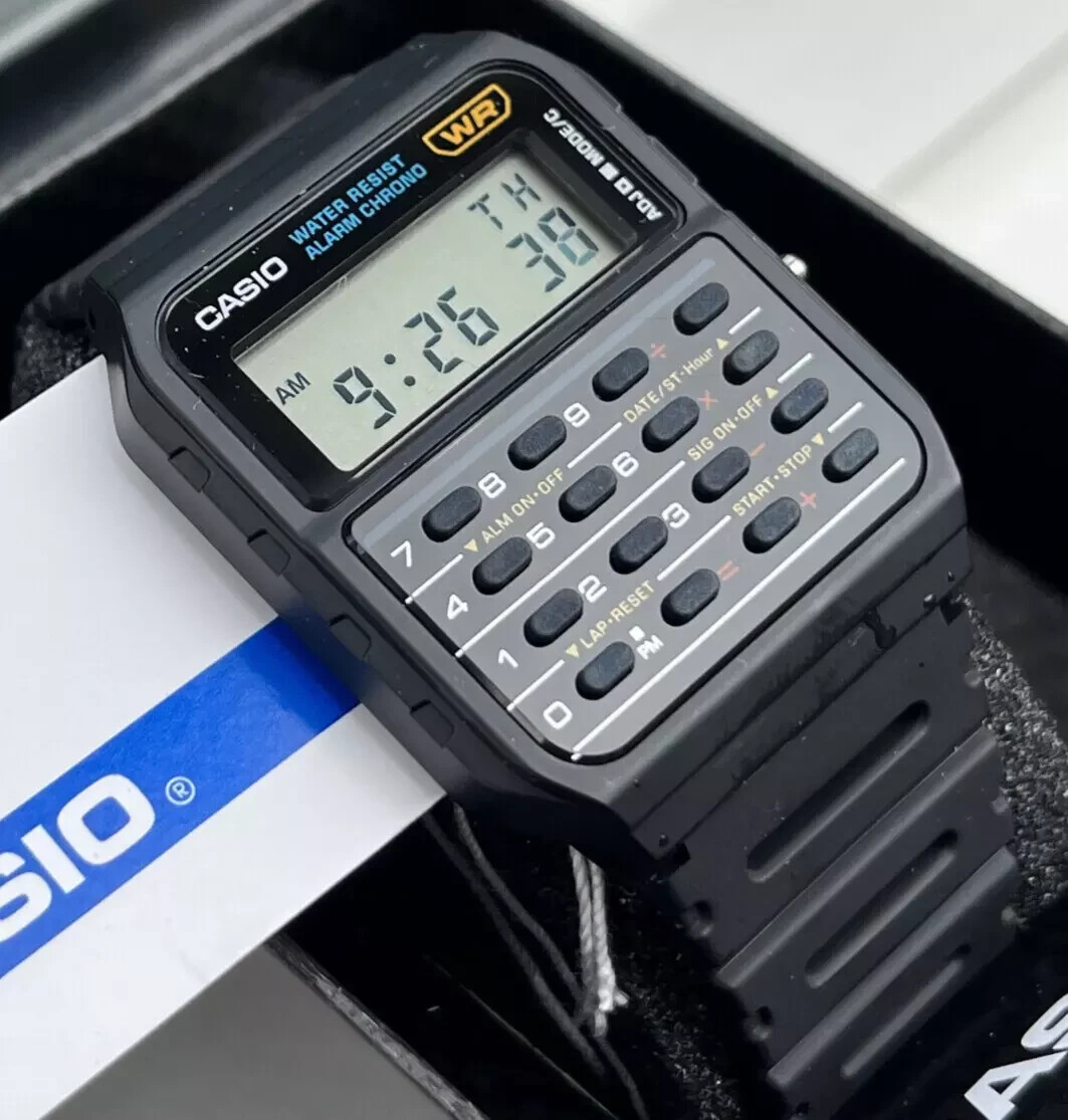 Watch CASIO CALCULATOR CA-53W-1 Calculator Silicone Black Classic