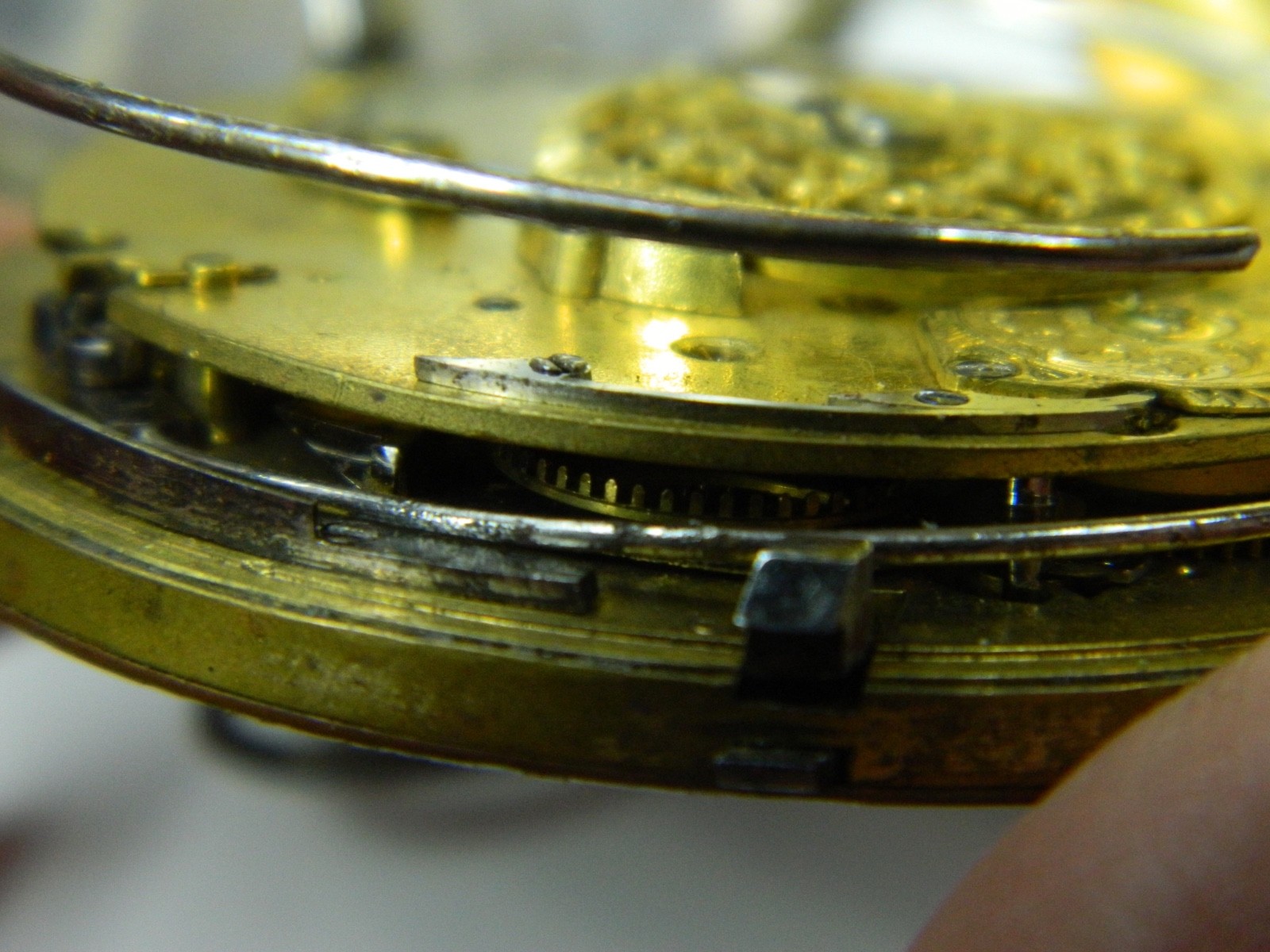 VERY RARE 18th CENTURY THIN FRENCH VERGE FUSEE REPEATER CHIME GONG POCKET WATCH