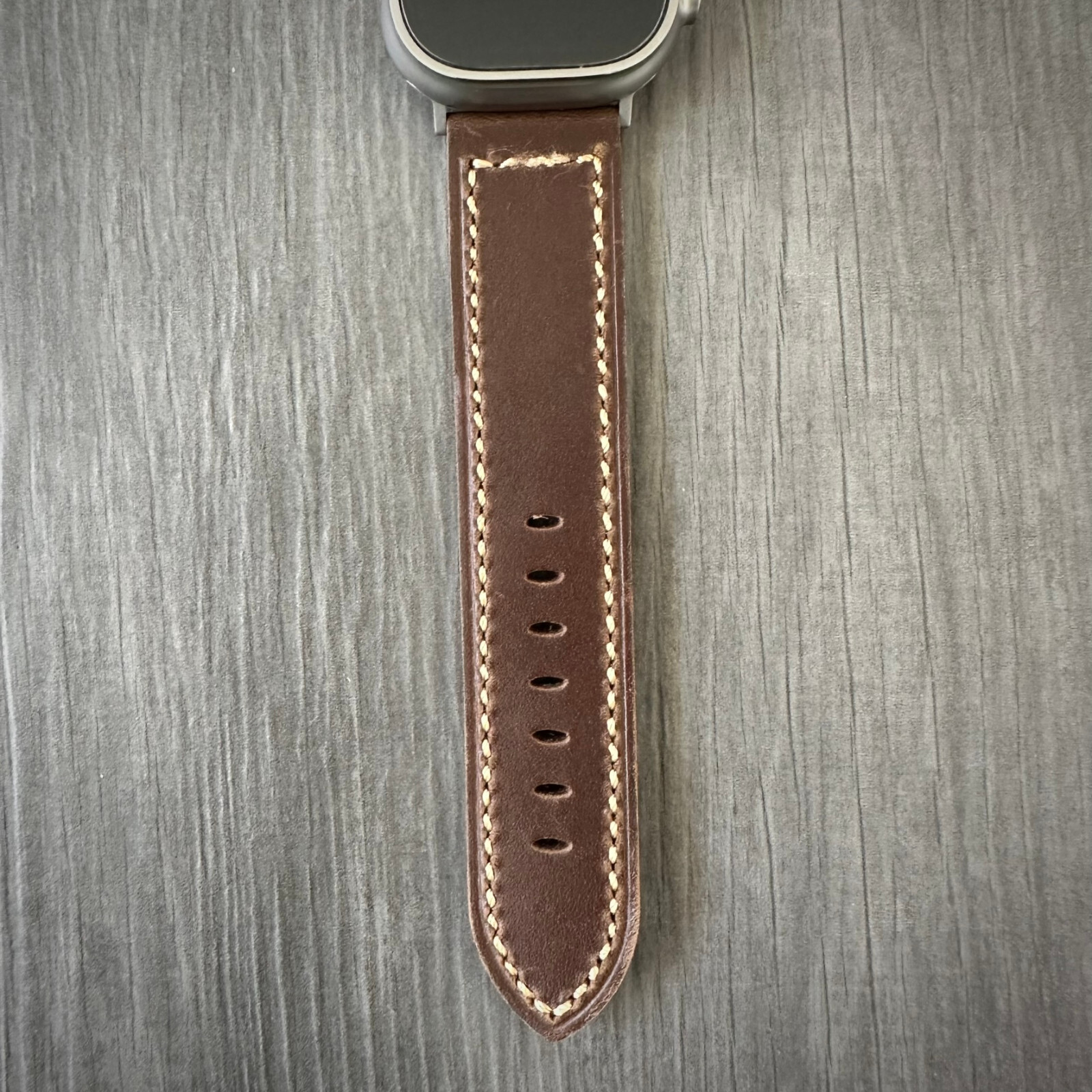 Dark Brown Leather Watch Strap Band For NEW Apple watch Ultra 1 2 49mm