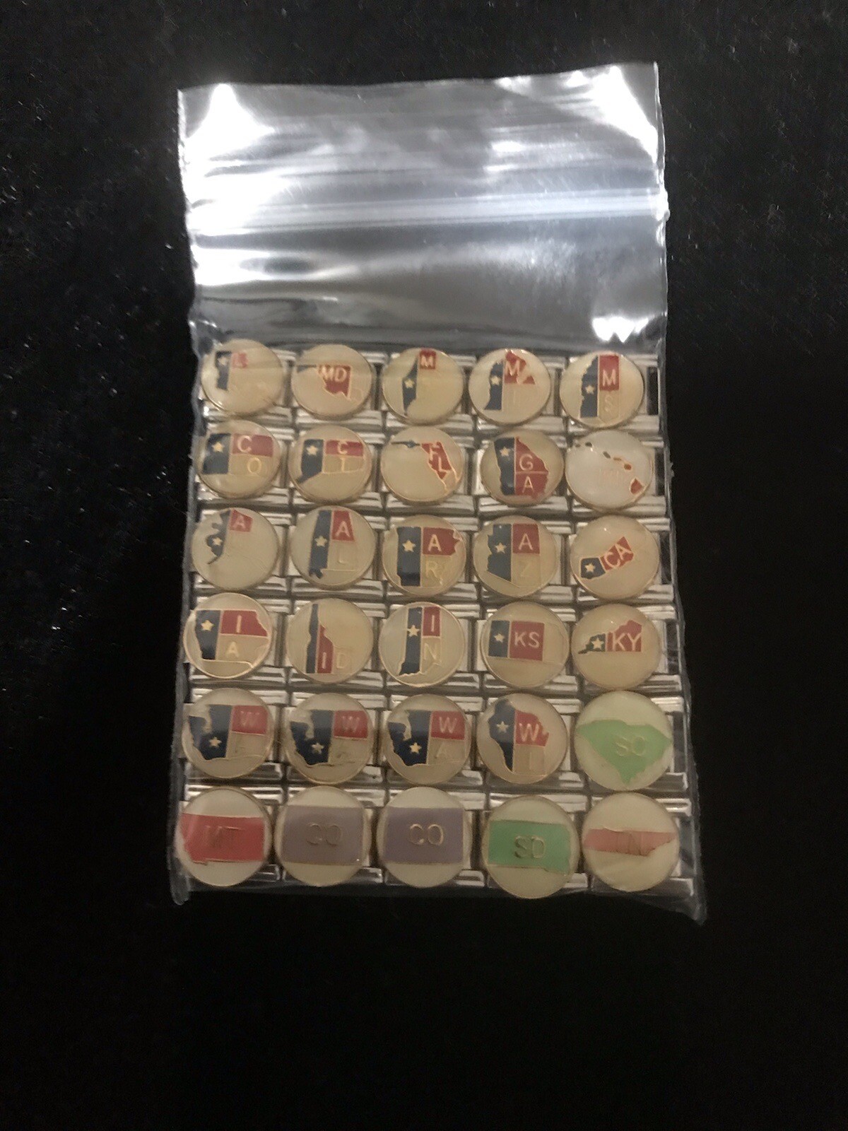 Italian charms mixed States wholesale lot 30 pieces enamel Laser links K0045