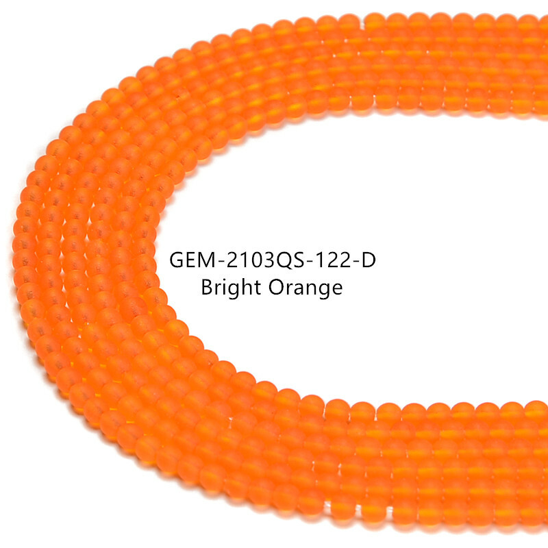 K9 Crystal Matte Round Assorted Colors Beads Size 3mm 15.5” Strand