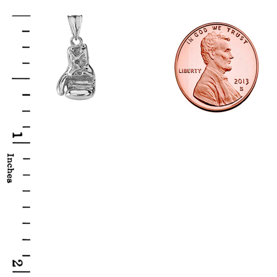 Boxing Glove Pendant Necklace in Sterling Silver