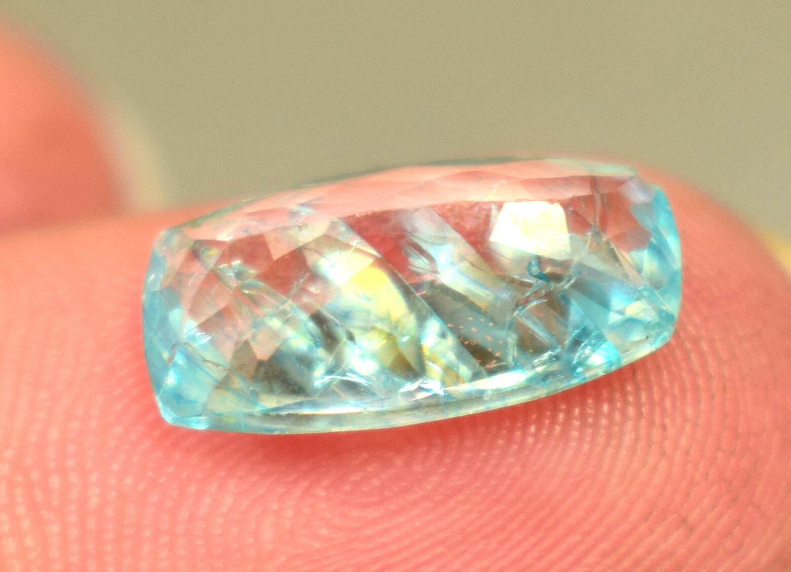Natural Aquamarine Gemstone Faceted Cushion Cut 4.40 Ct Loose Gemstone Brazil