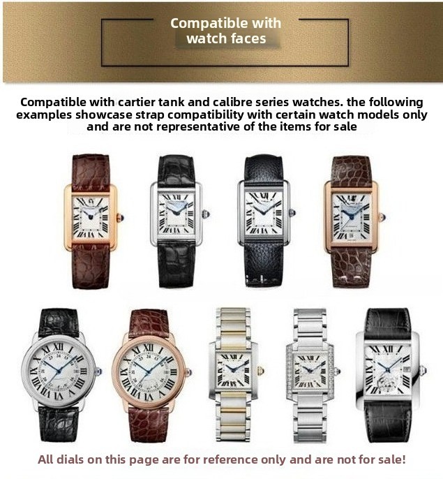 Quality Genuine Leather Watch Strap Cowhide Band 17 20 22 23 24 25mm for Catier