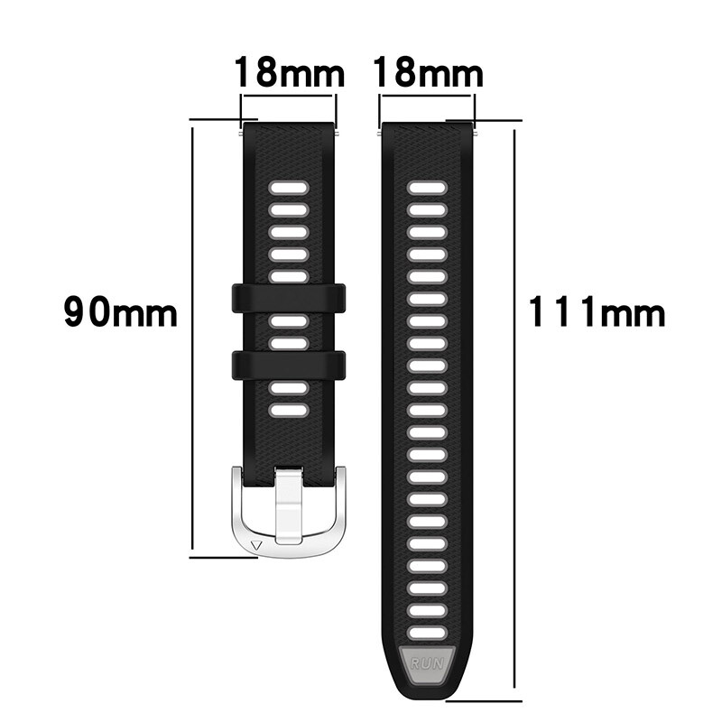 18/22MM Sport Silicone Strap Watch Band For Garmin Forerunner 265/265S Venu 2/2S