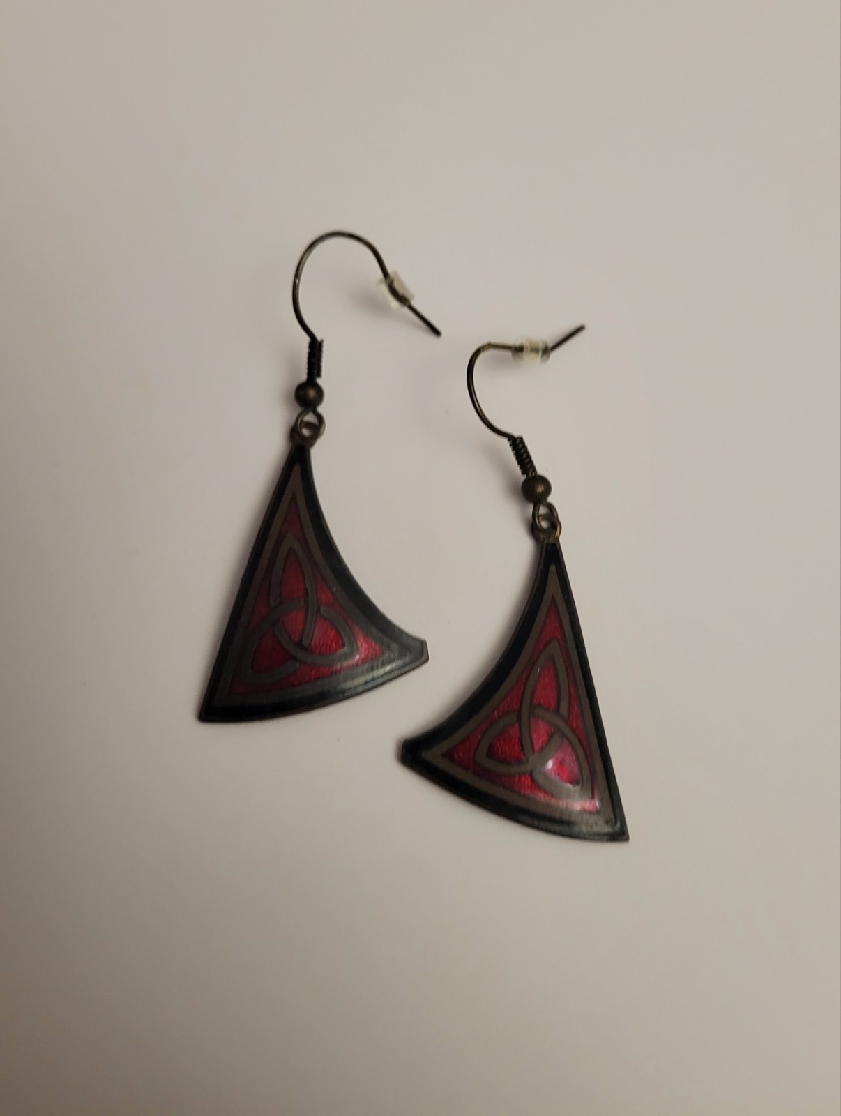 Vintage Sea Gems Celtic Lands Cloisonne Enamel Earrings