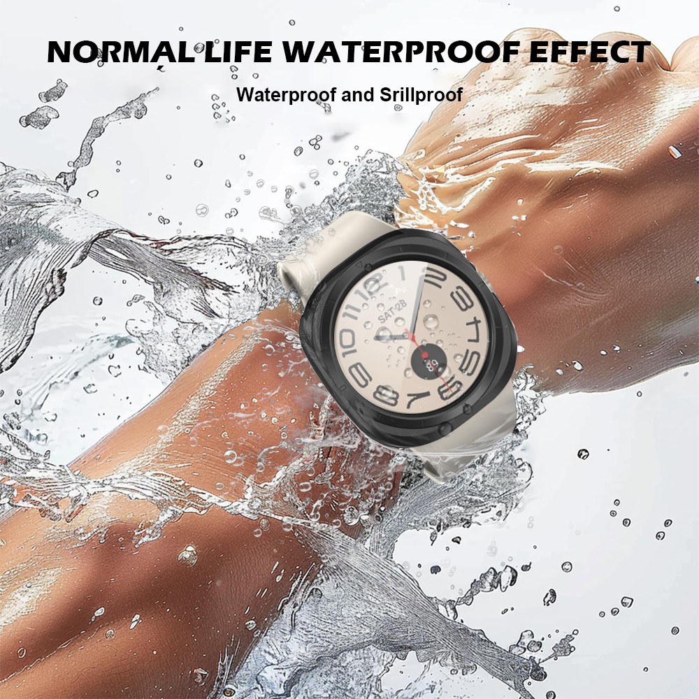 For Samsung Galaxy Watch 7 Ultra 47mm Hard Cover Case + Steel Metal Band Strap