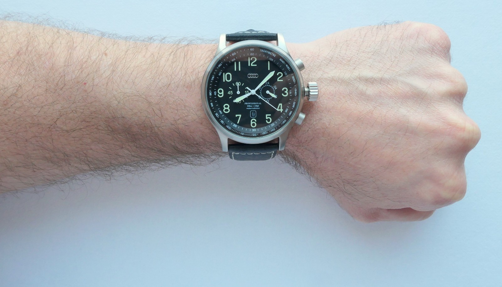 Audi RS S Motorsport Racing Pilot Car Accessory Driver Sport Chronograph Watch