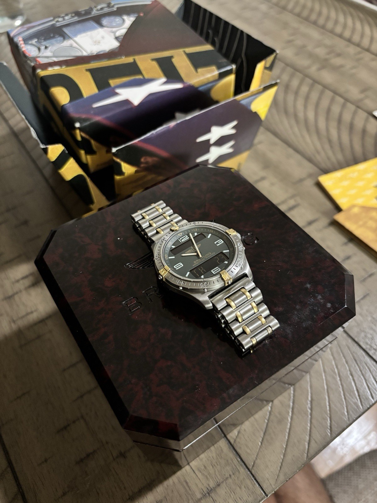 Breitling Aerospace Quartz Analog/Digital Two-Tone 40mm 100m Box Papers