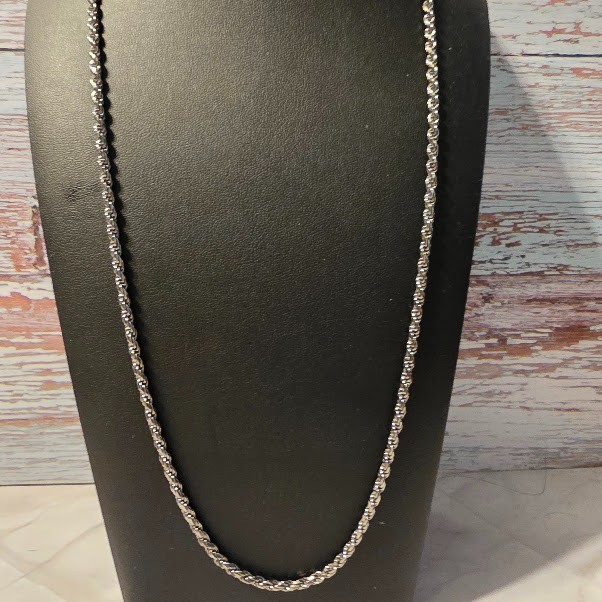 26- inch Rope Chain 3mm 27.7 grams sterling silver 925
