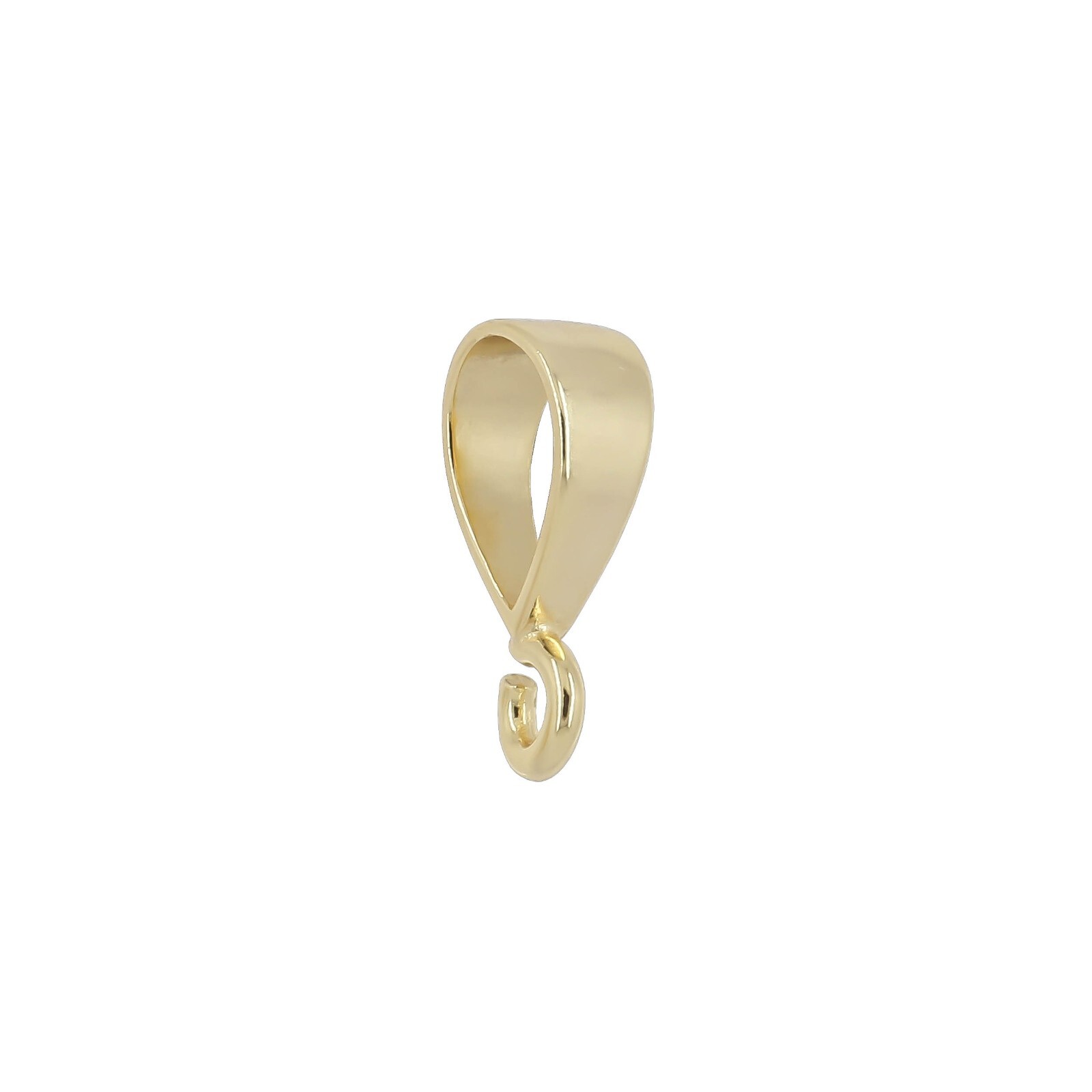 Gold Plated Sterling Silver Slider Pendant Bail with Heavy Duty Open Loop #97928