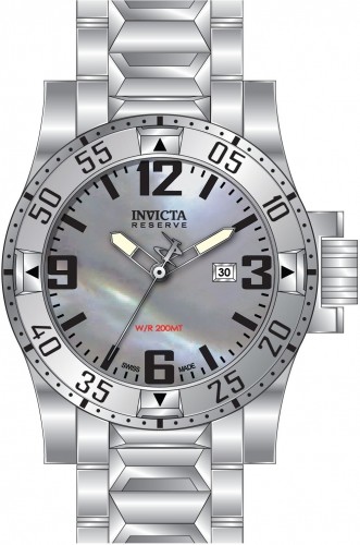 Rare Invicta Reserve Excursion Chronograph 50mm Silver MOP Dial Mens Watch