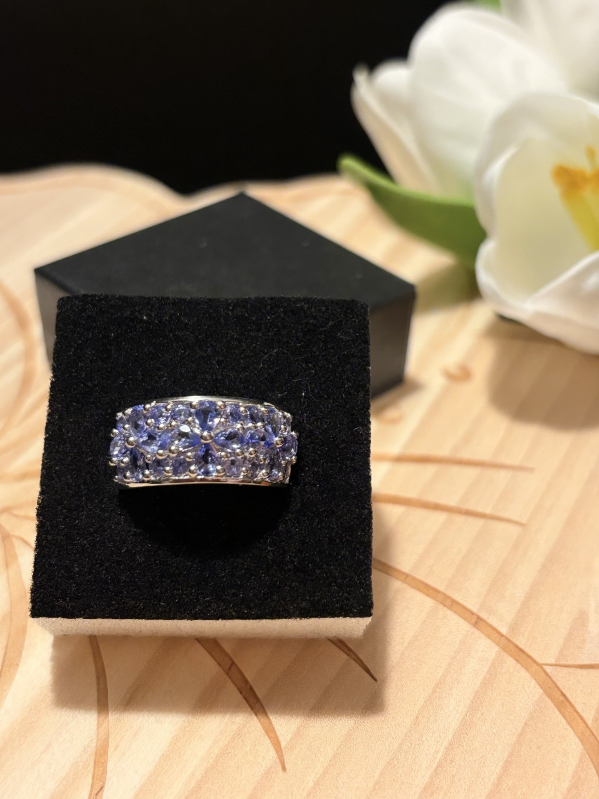 Stunning Womens 14K White Gold Over Solid Sterling Silver 2.52 CTW Tanzanite…