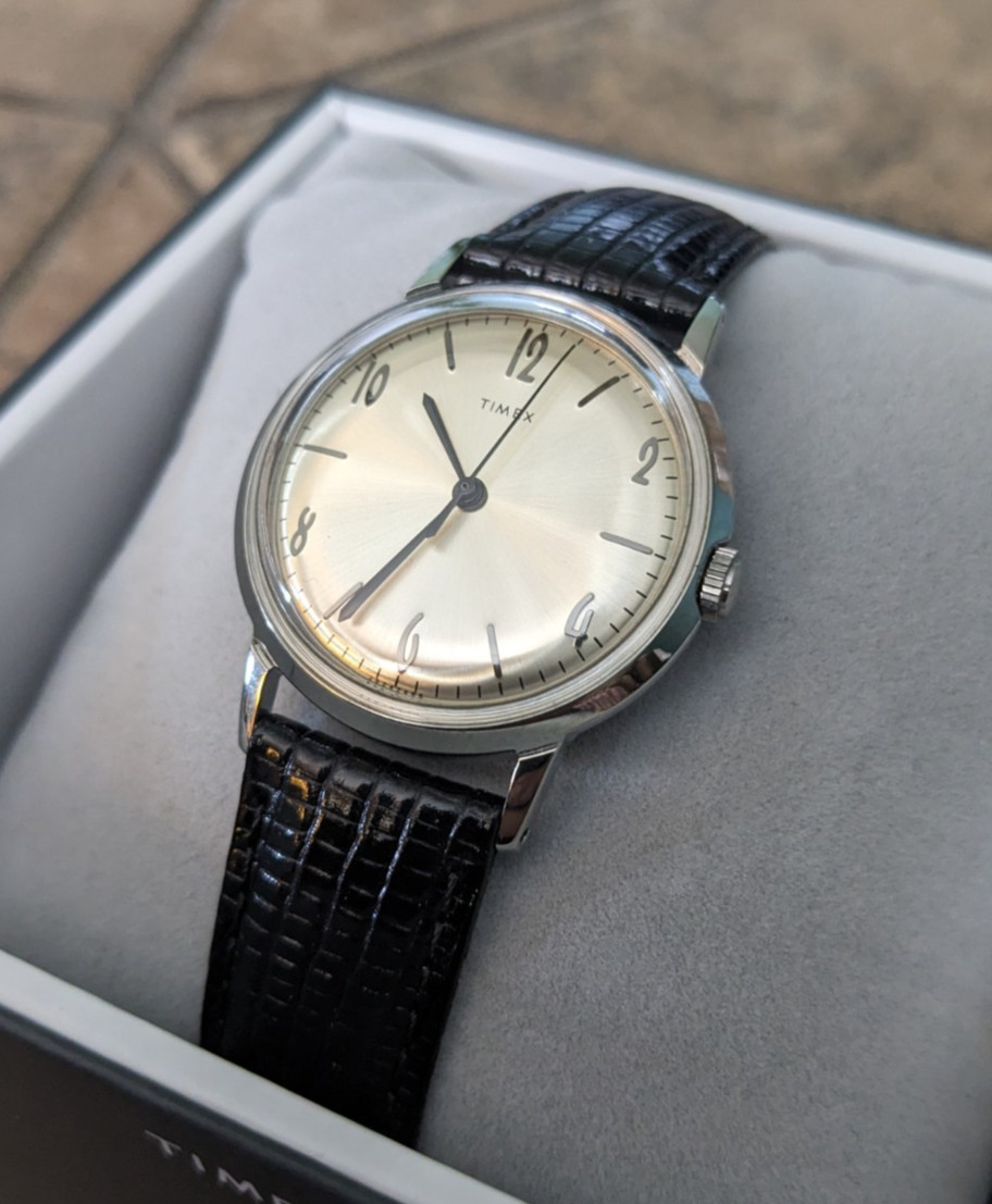 Timex Marlin Silver Men’s Watch Reissue. Vintage vibes; modern build