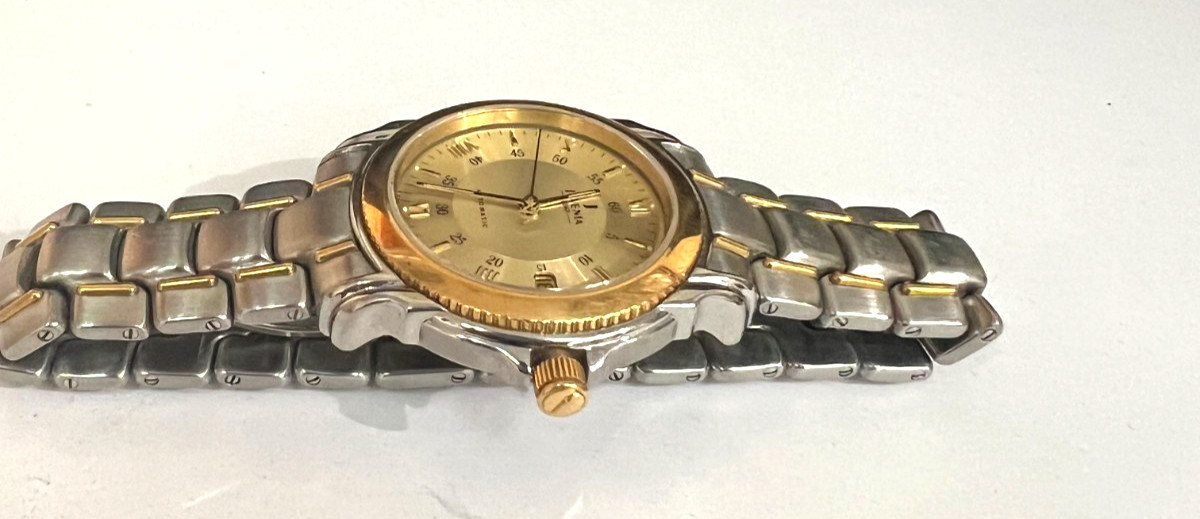 VTG JUVENIA 1860 AUTOMATIC G5A1 TWO TONED 18K&STAINLESS STEEL MENS WATCH WORKING
