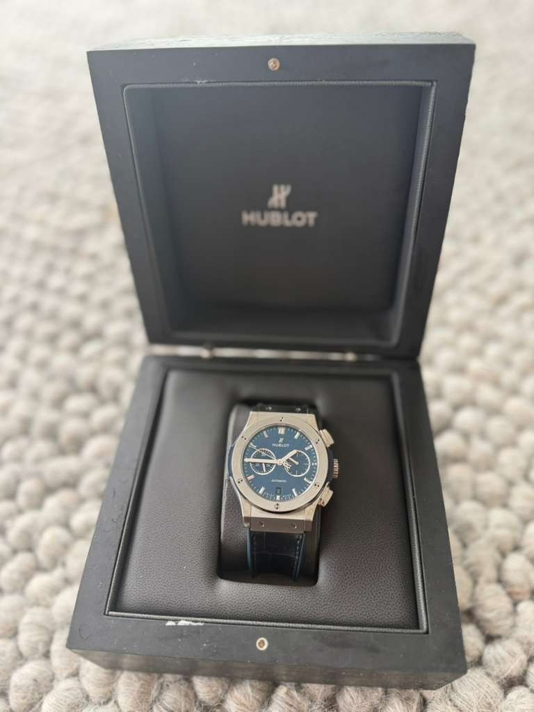 MINT Pre-owned Hublot Classic Fusion Date Chronograph Titanium 45MM Men’s Watch