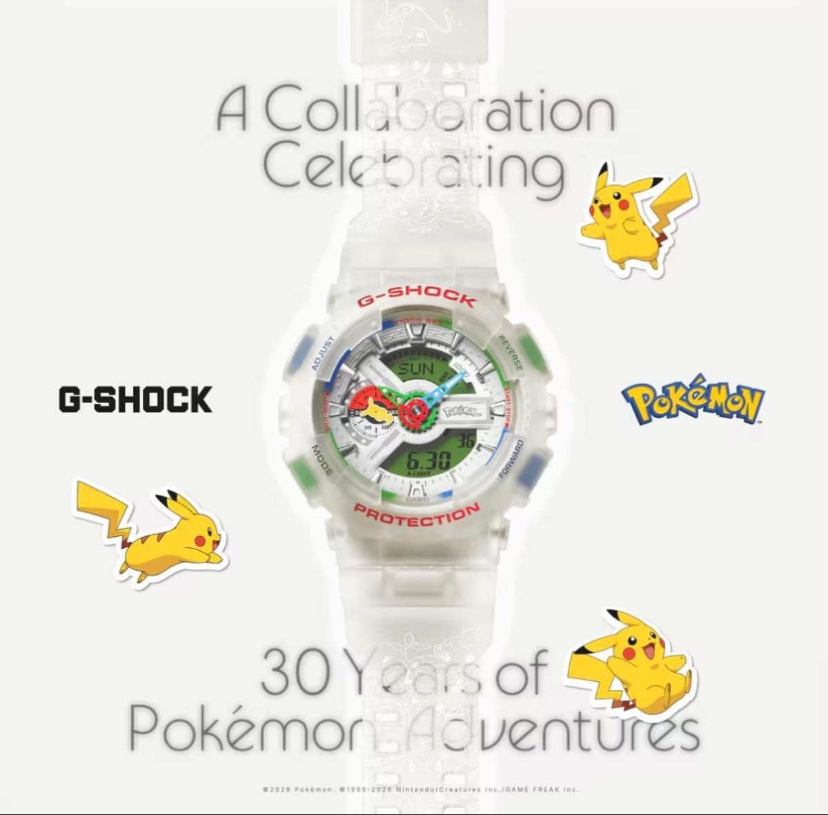 G SHOCK Pokemon 30th Anniversary Collaboration Model GA 110PKM 7AJR