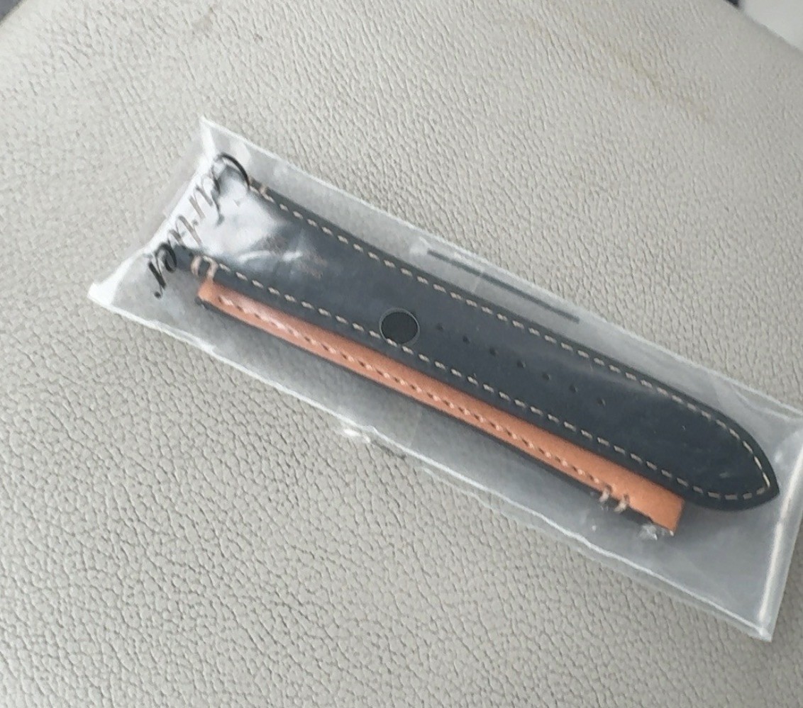 Genuine Cartier Santos Genuine Leather Watch Strap – Brand New Black & Orange