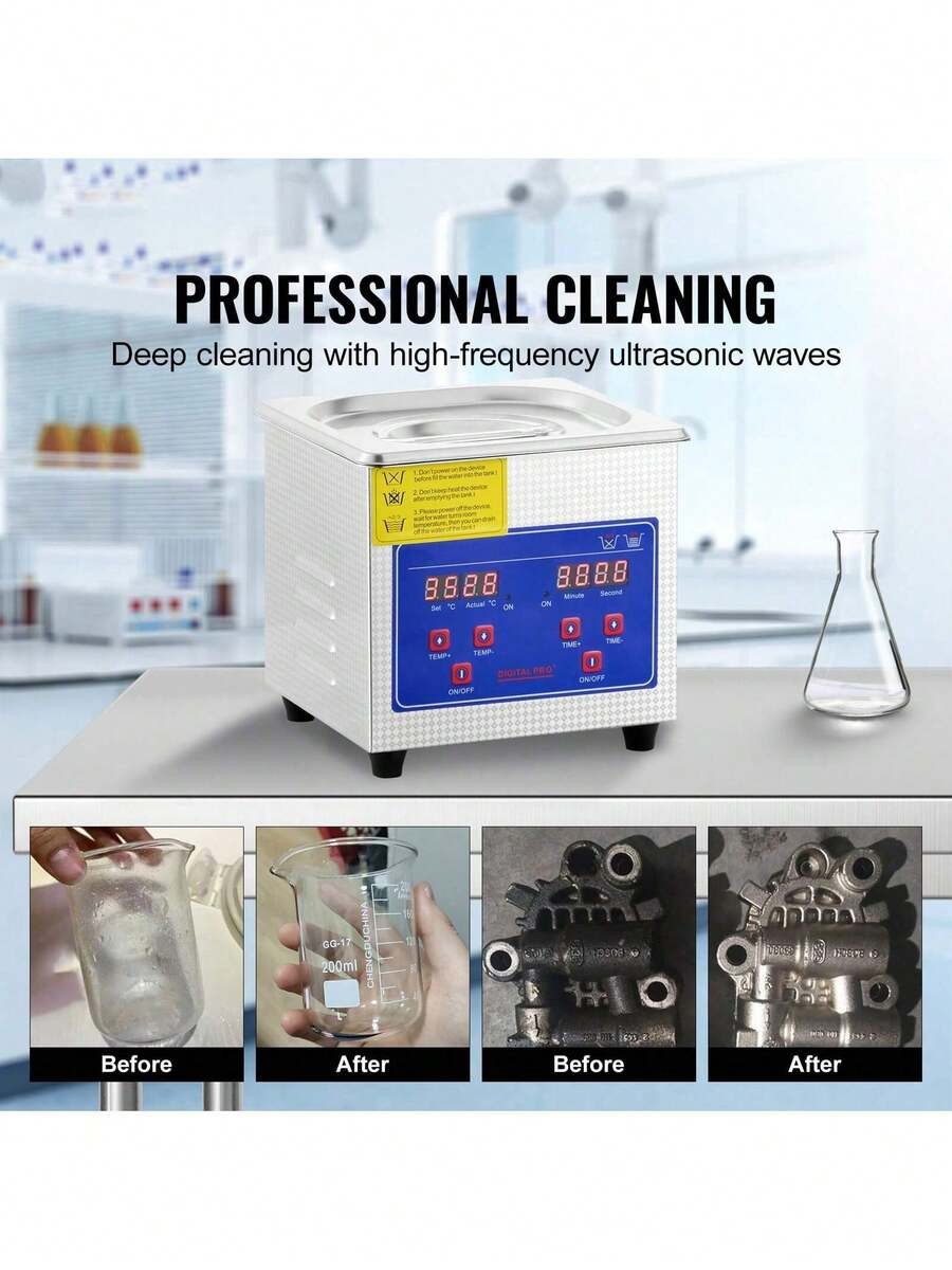Cleaner 1.3L Professional Ultrasonic Cleaner With Digital Timer 40kHz Excellent