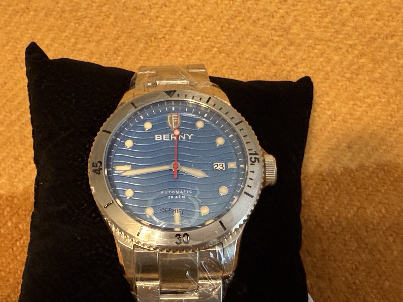 Berny Men’s Automatic Watch High Beat PT-5000 20ATM BLUE DIAL