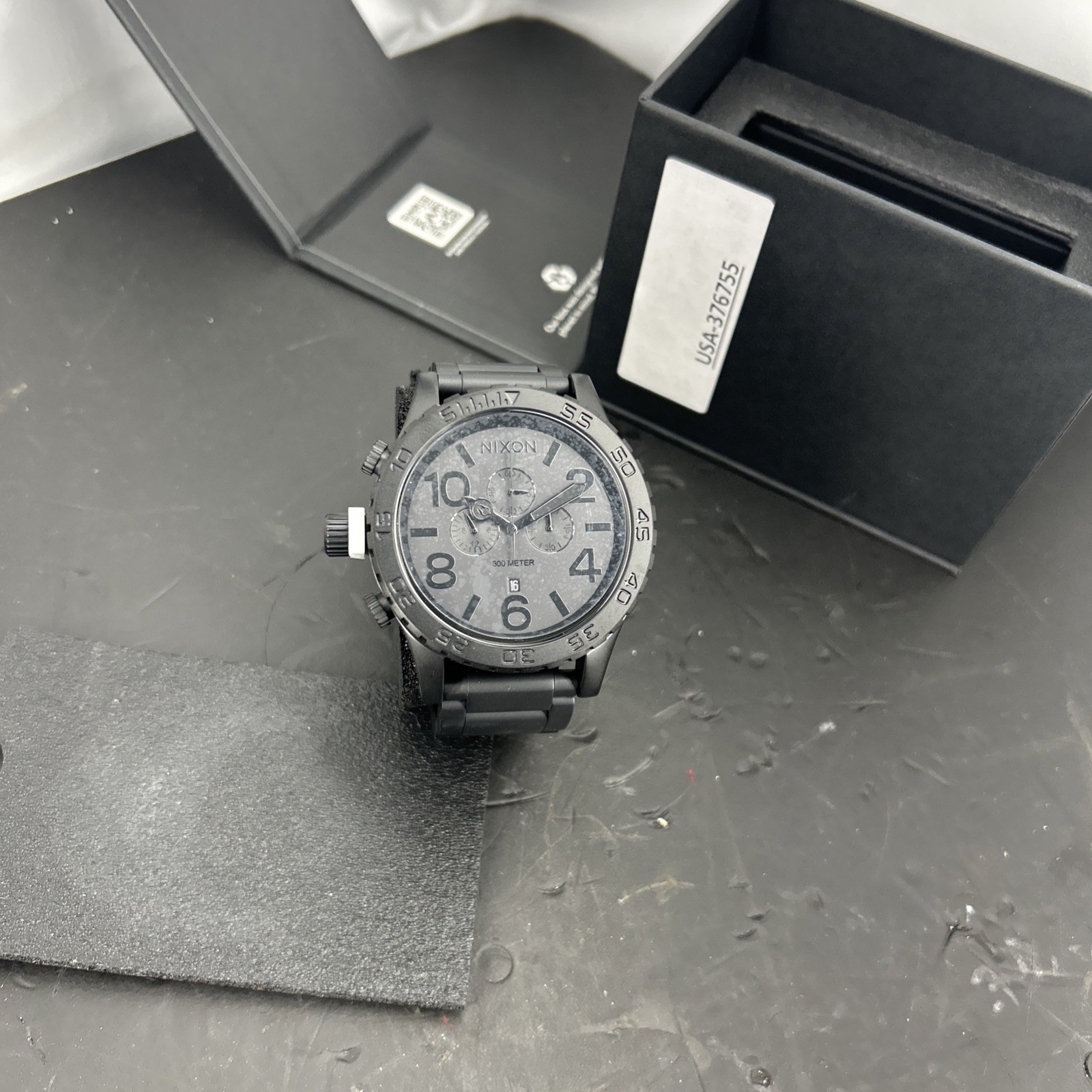 NIXON 51-30 Chrono A1389-3086-00 Matte Black Man’s Watch 51mm